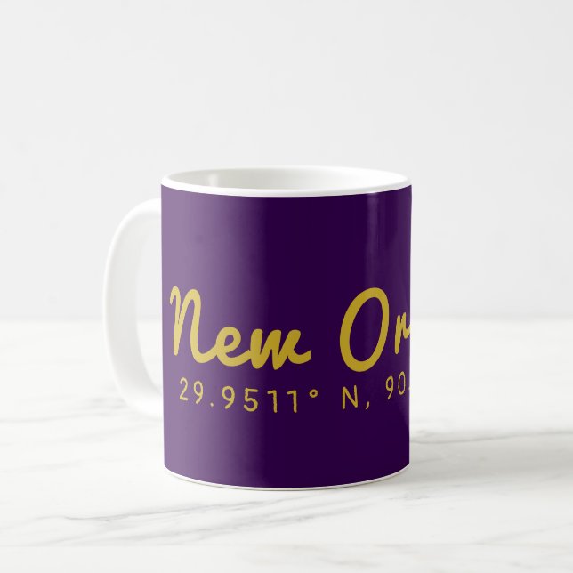 Mug Coordonnées de la Nouvelle-Orléans (Devant gauche)