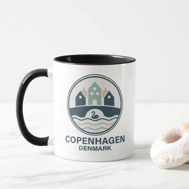 Mug Copenhagen Denmark Europe (Avec donut)