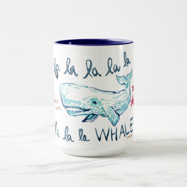 Mug Copie côtière de vacances de BALEINE de LA de LA (Centre)
