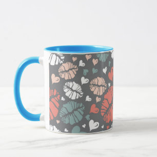 Mug Copie de baiser et motif de coeur