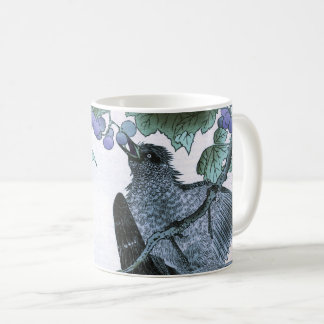 Mug Copie d'Ukiyo-e de Japonais d'un oiseau mangeant