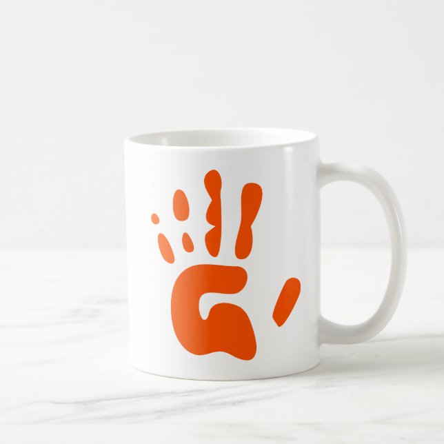 Mug Copie rouge de main (Droite)
