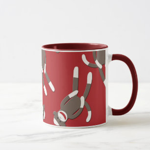 Mug Copie rouge de singe de chaussette