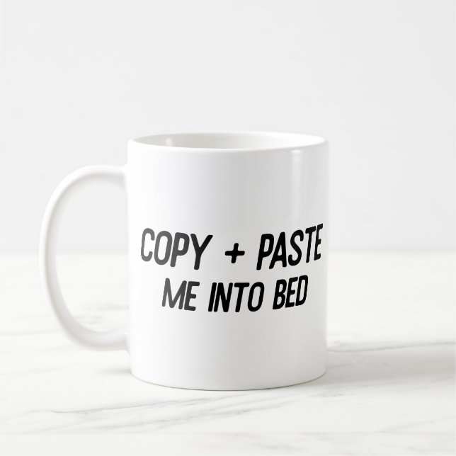 Mug Copier + Coller dans le lit Funny Office Co-Worker (Gauche)