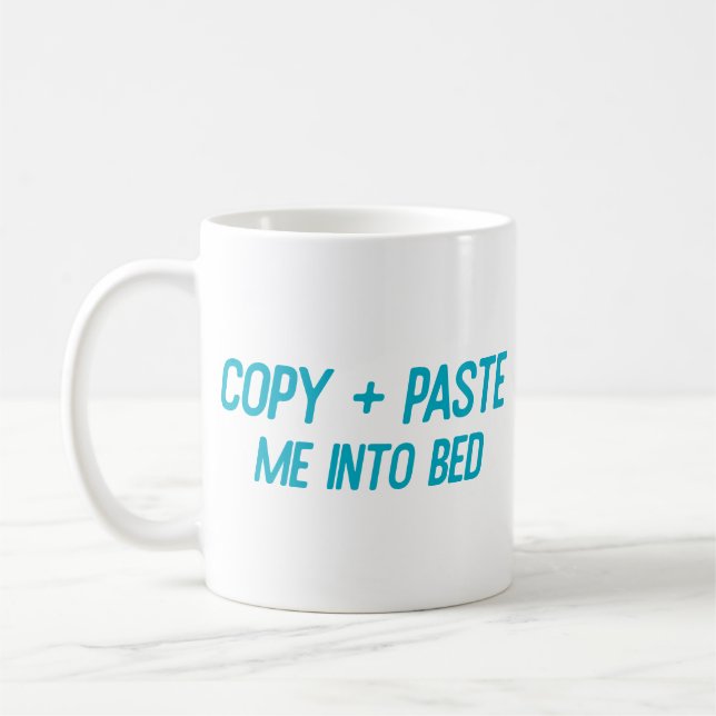 Mug Copier + Coller dans le lit Funny Office Co-Worker (Gauche)