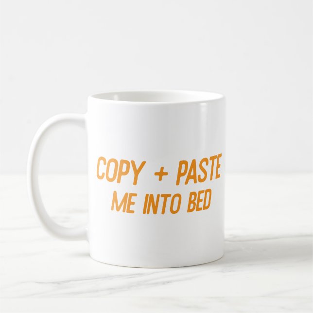 Mug Copier + Coller dans le lit Funny Office Co-Worker (Gauche)