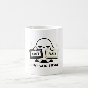 Mug Copier Coller Survivre - Drôle de technologie coda