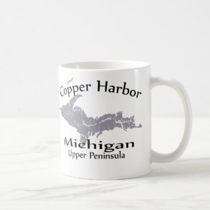Mug Copper Harbour Michigan Cartes cardiaques Design M