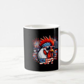 Mug Coq Cool avec Lunettes de Soleil Sup Rétro Ambianc
