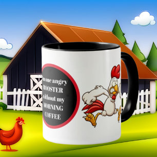 Mug Coq de café en colère drôle
