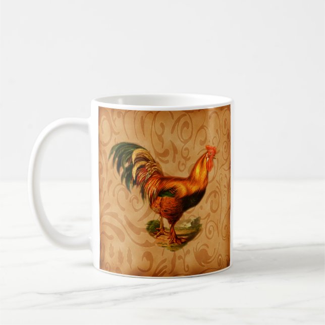 Mug Coq de campagne rustique (Gauche)