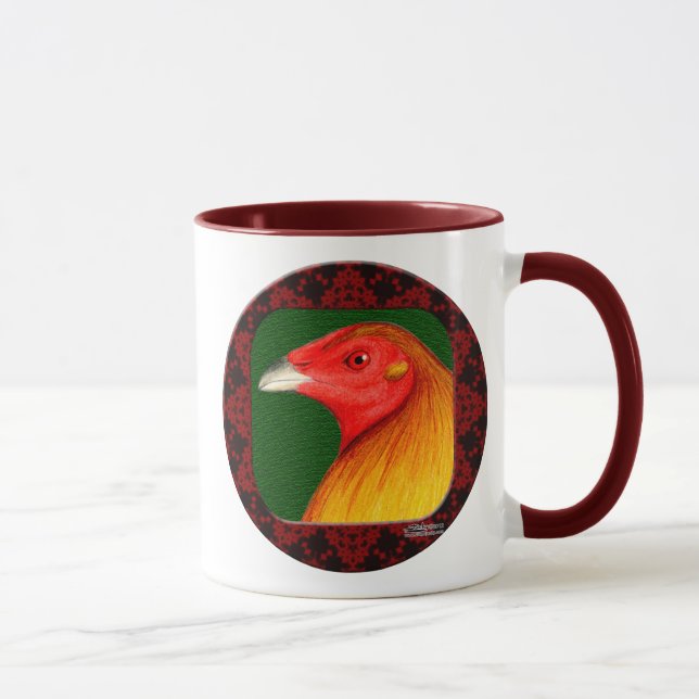 Mug Coq de Combat Cadre (Droite)