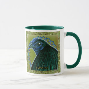 Mug Coq de Sumatra encadré
