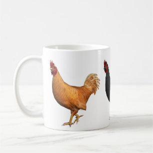 Mug Coq Rouge Or Et Noir