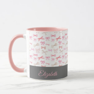 Mug Coquette esthétique Valentine Light Pink Bows