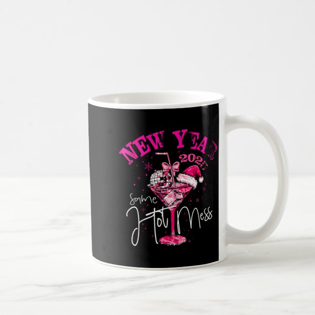 Mug Coquette New Year Same Hot Mess 2025 Funny New Yea (Droite)