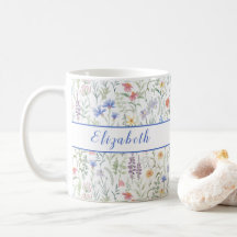 Coquette Wildflower Meadow Personalised Blue