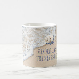 Mug Coquillage de sable au bord de la mer