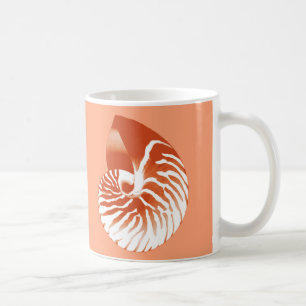 Mug Coquille de Nautilus - terre cuite et blanche