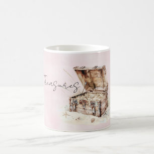 Mug Coquilles de coffre au trésor rose