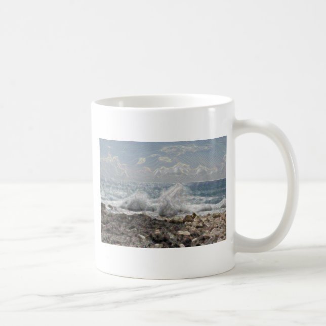 Mug Corail et vagues (Droite)