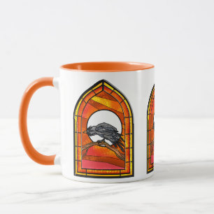 Mug Corbeau en verre tendu