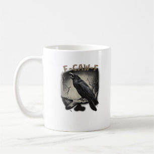 Mug Corbeau, F-Caw-F Oiseau Drôle de Style Vintage