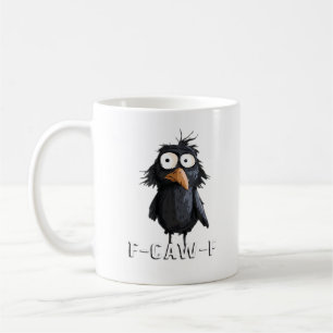 Mug Corbeau, F-Caw-F Oiseau Drôle F-Caw-F Vache Humour