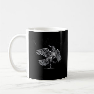 Mug Corbeau, F-Caw-F Oiseau Drôle Lune Gothique Humour