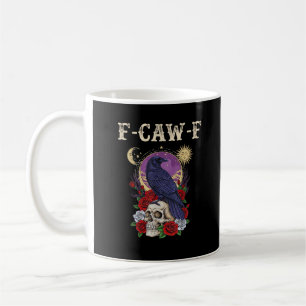 Mug Corbeau F-Caw-F Oiseau Drôle Lune Gothique Humour 
