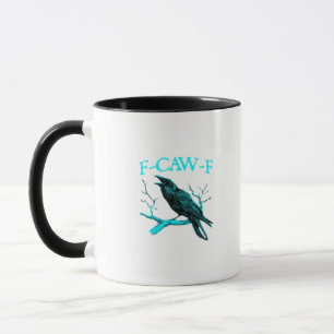 Mug Corbeau F-Caw-F Oiseau Drôle Rétro