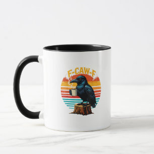 Mug Corbeau gothique drôle Halloween F-Caw-F Café Corb