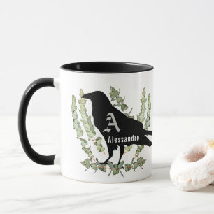 Mug Corbeau Monogramme Unisex Esprit Animal Eucalyptus