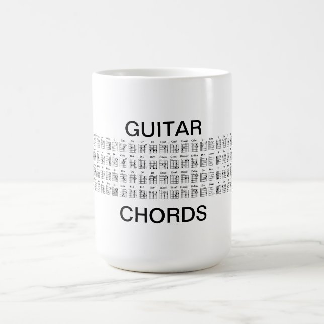 Mug Cordes de guitare complètes 15oz (Centre)