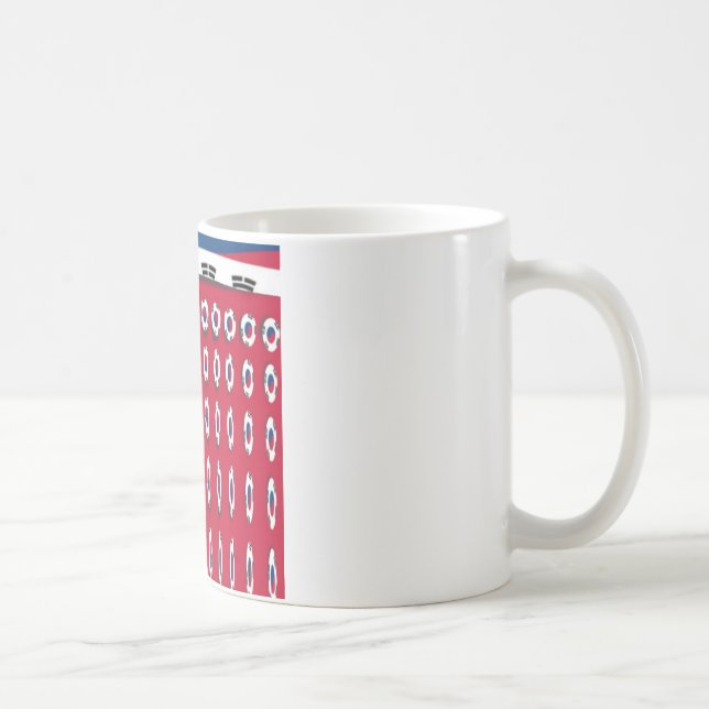 Mug Corée du Sud Polka Dot Drapeau Design d'art : une  (Droite)