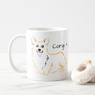 Mug Corgi + Café = la vie