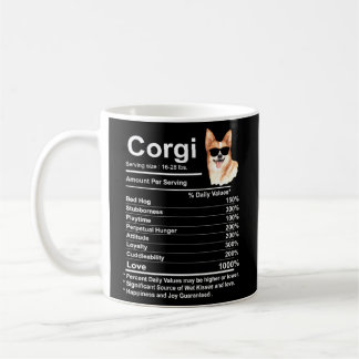 Mug Corgi Faits Nutrition Cardigan Pembroke Corgi Mama