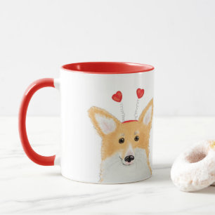 Mug Corgi mignonne 'Je t'aime plus que les saucisses' 