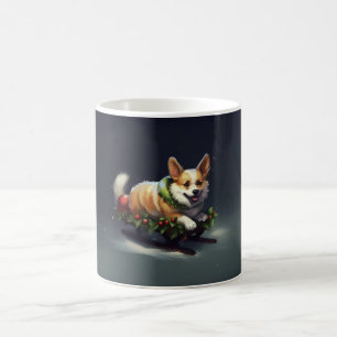 Mug Corgi neige de Noël hiver