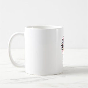 Mug Corgi patriote Feu d'artifice Chien Conception vec
