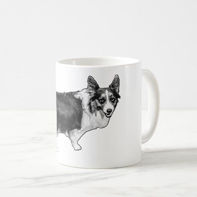Mug Corgi Prism Holiday Wink (Devant droit)