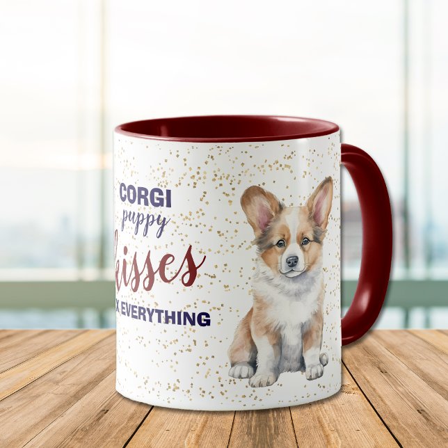 Mug Corgi Puppy Kisses Tout réparer (Créateur téléchargé)