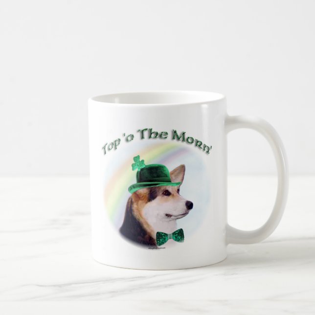 Mug Corgi Top of the Morn'; Corgi St. Patrick's day (Droite)