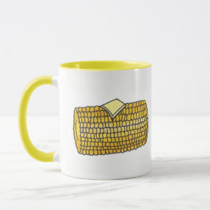 Mug Corne d'oreille jaune sur le Cob Corncob Beurre pi