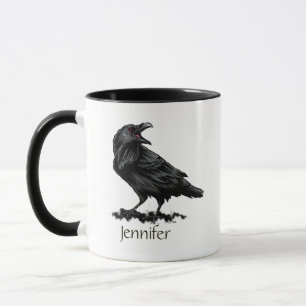 Mug Corneille corneille Noir Oiseau animal art personn