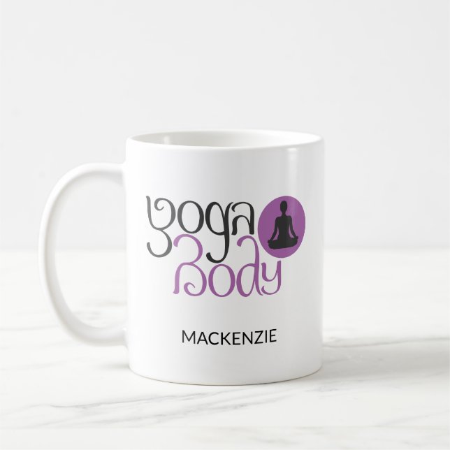 Mug Corps de Yoga personnalisé avec pose de Yoga coff  (Gauche)