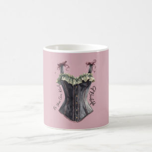 Mug Corset Bugundy Noir Vert