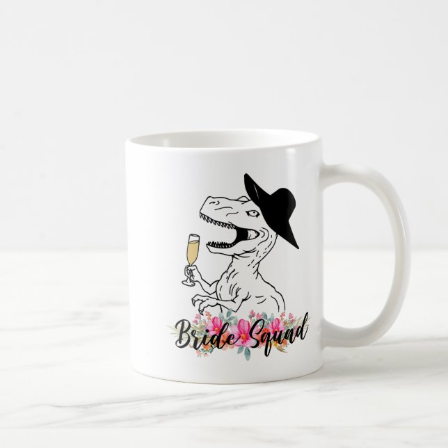 Mug Cortège de la mariée Demoiselle d'honneur dinosaur (Droite)