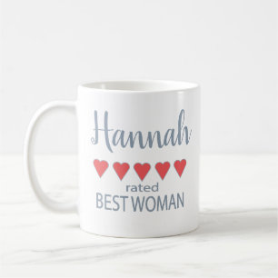 Mug Cortège de Mariage & de Mariée 5 Meilleure Femme a