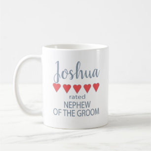 Mug Cortège de mariage et de noce 5 Cœur Neveu du mari